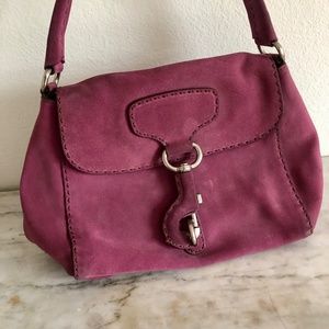 Prada Ciclamino Pink Suede Handbag